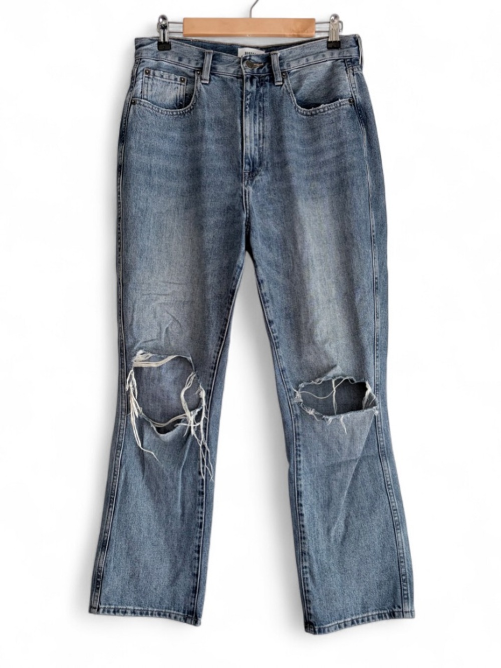 Pistola Ripped Knee Ankle Crop Boyfriend Jeans Size 29